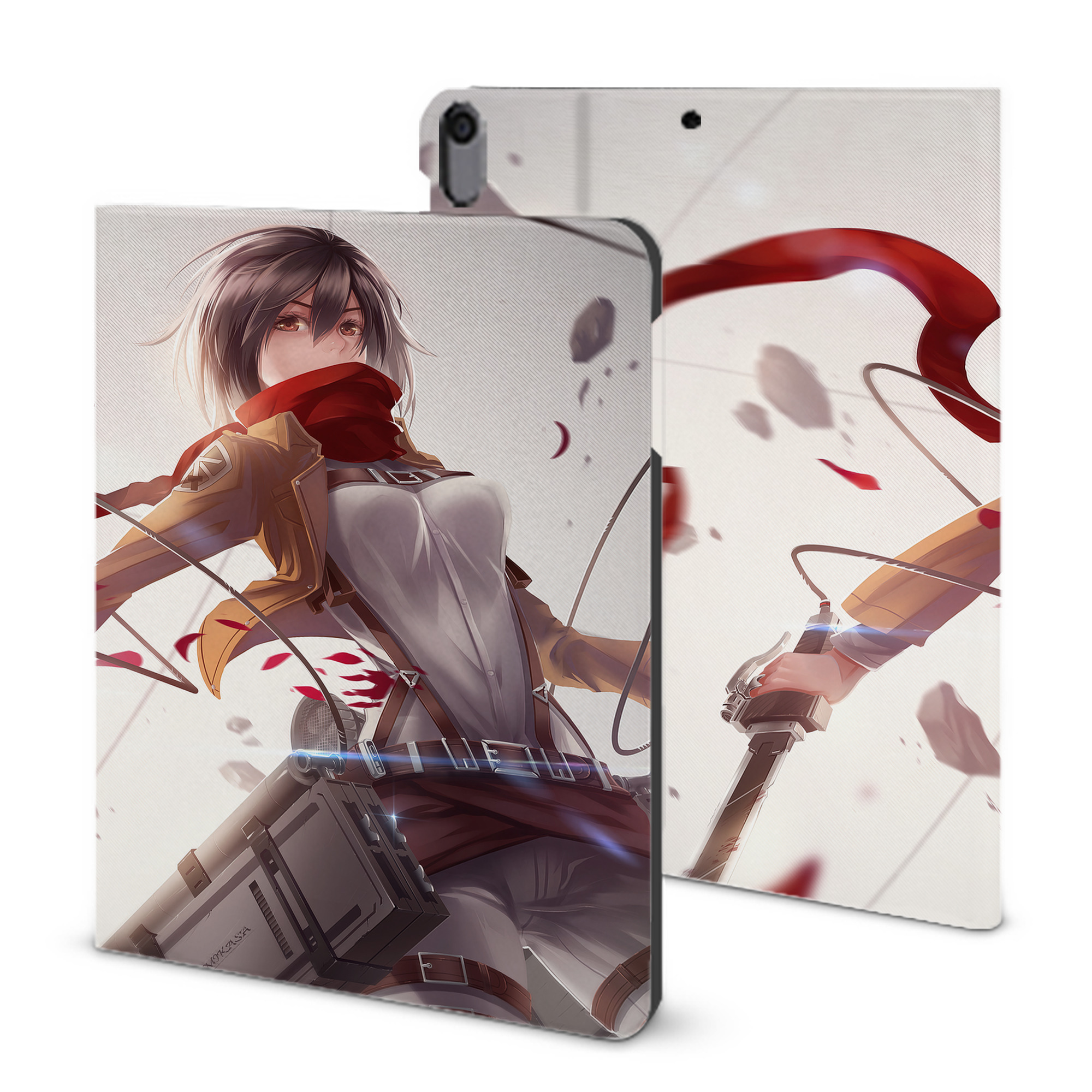 （画像用） 進撃の巨人 Attack on Titan IPad ケース ブック型 PUレザー TPU 耐衝撃 軽量 薄型 ペン収納なし 全面保護 IPad 各モデル対応
